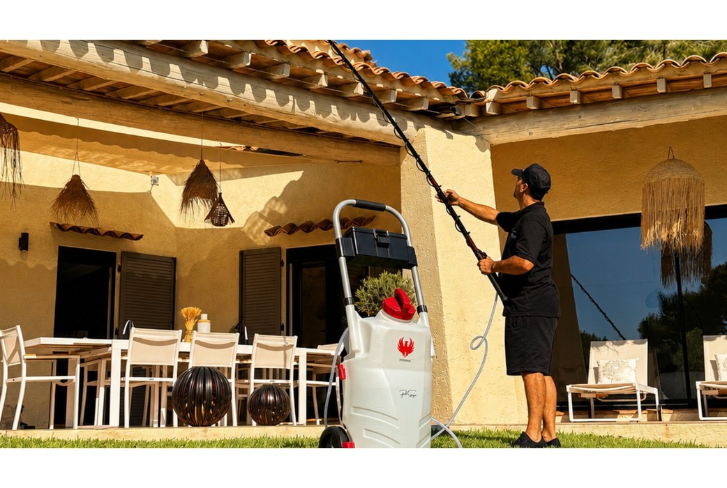 Démousser sa toiture sans échelle : méthode au sol, perche & produit